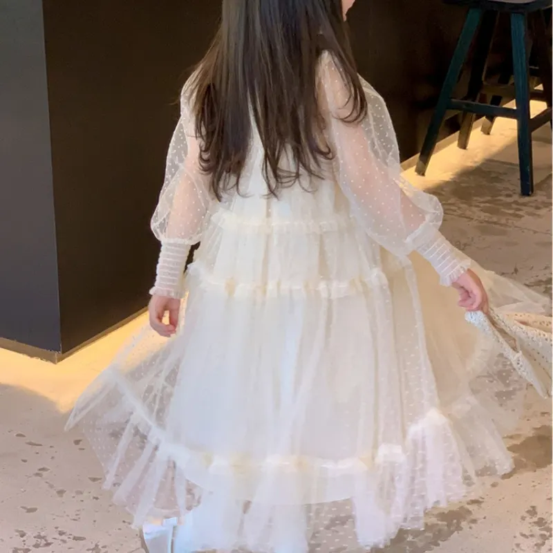 Baby Girl Princess Long Sleeve Tutu Dresses Infant Toddler Child Tulle Vestido Party Birthday Frocks Baby Clothes 18M-12Y