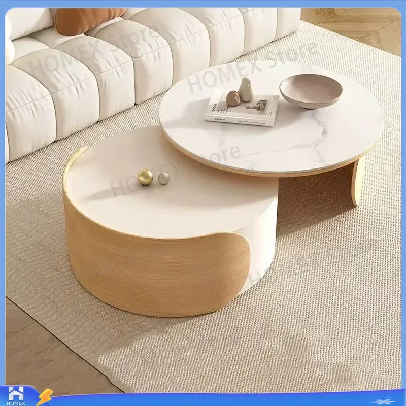 Luxury Italian Modern Coffee Table European Vintage Aesthetic Storage Display Basse Table Living Room Furniture Home Decor