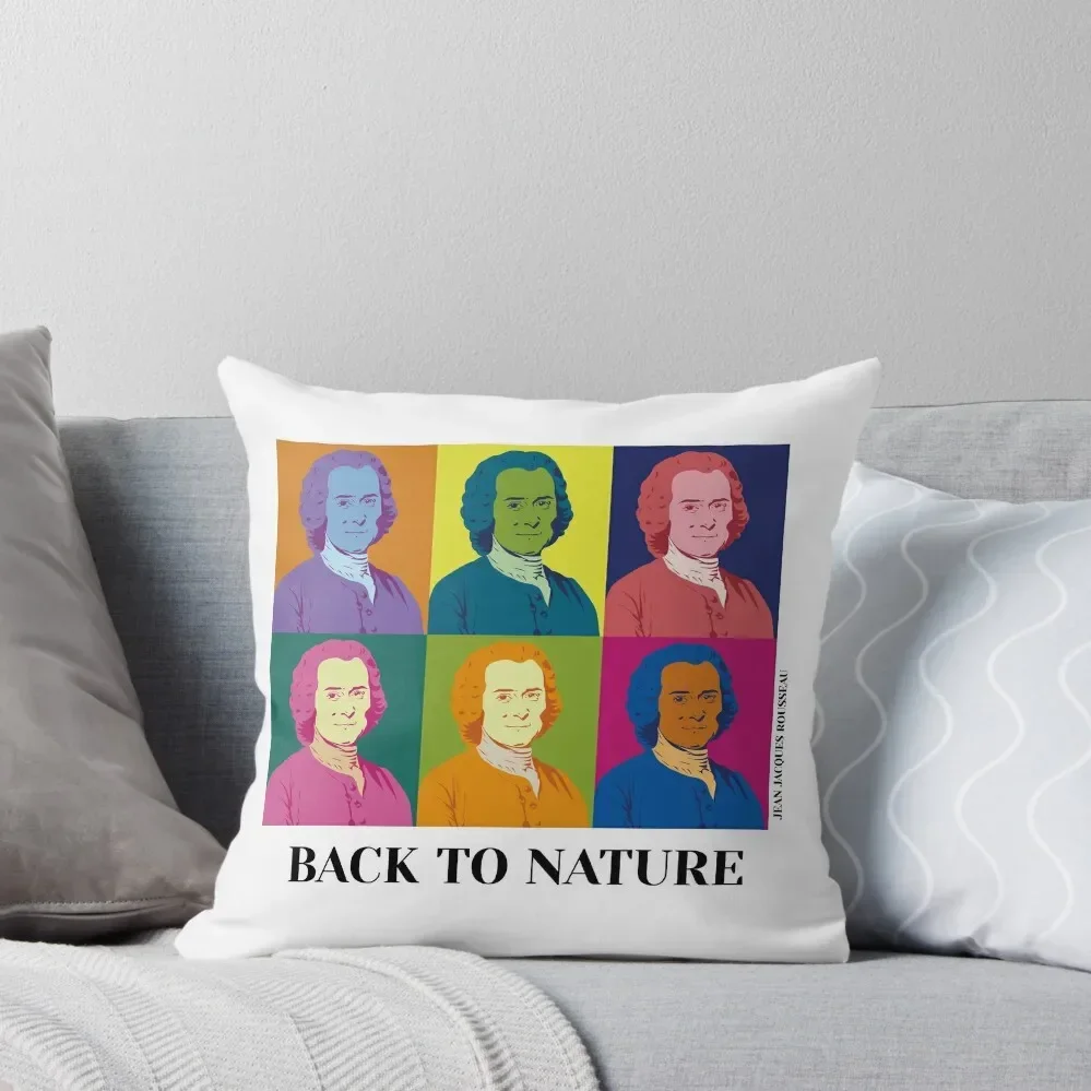 philosopher, pop art Jean Jacques Rousseau, back to nature Throw Pillow Cushions For Children Cushions Cover pillow