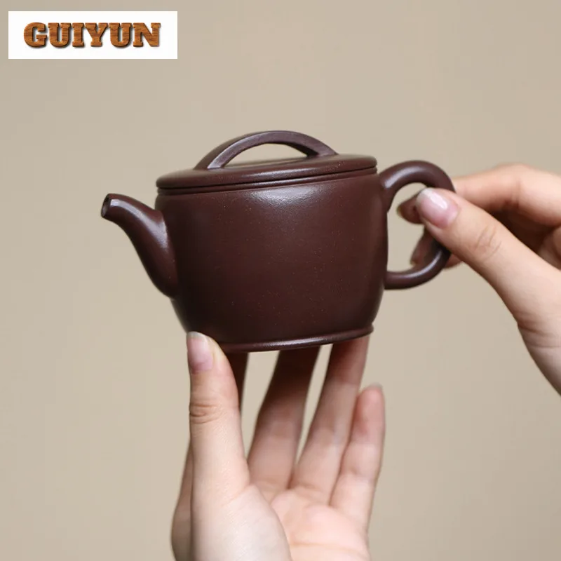 190 مللي أباريق الشاي العتيقة ييشينغ الأرجواني الطين اليدوية وعاء عيار كبير الخام الخام الأرجواني الطين غلاية Zisha طقم شاي مجموعة أدوات المائدة