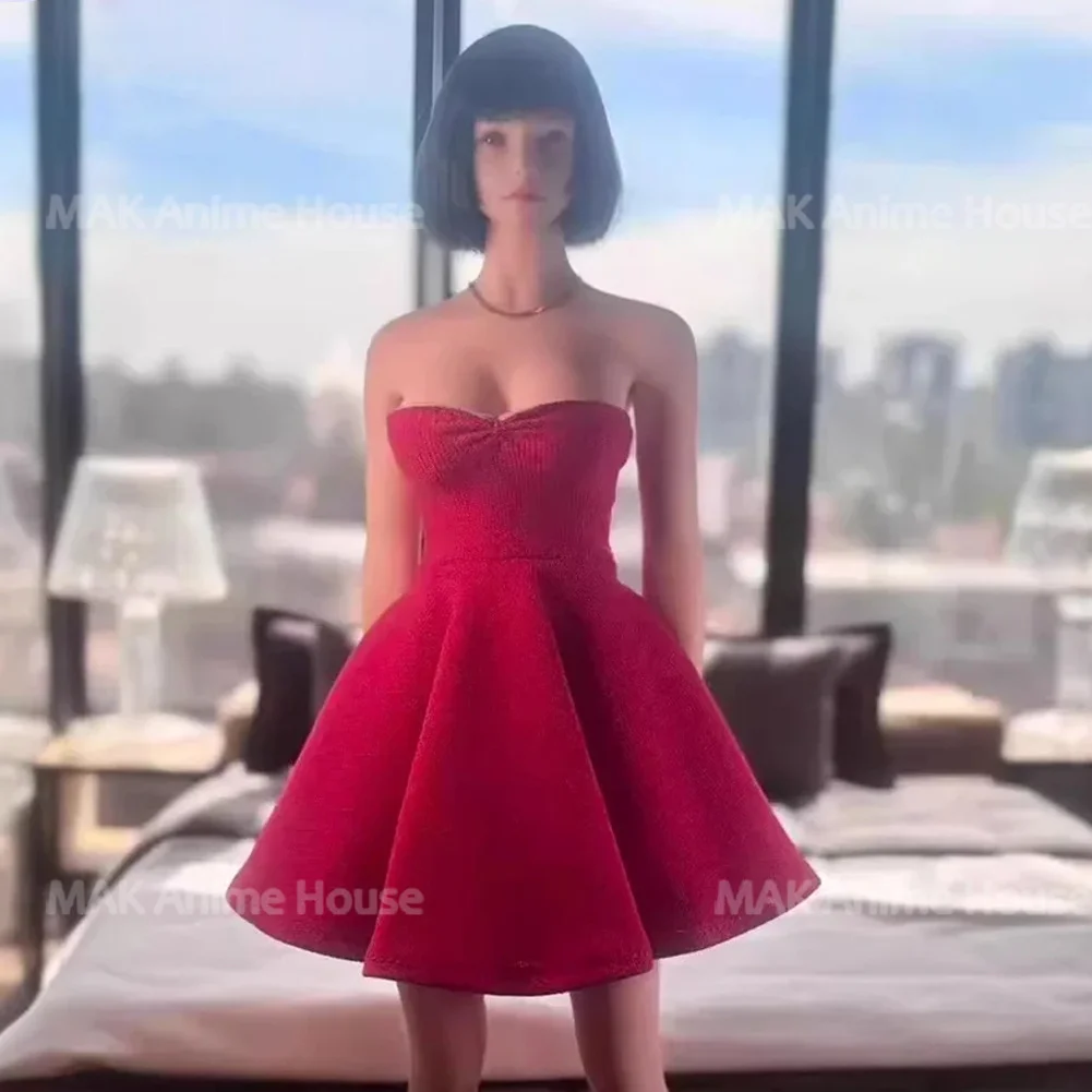 1/6 مقياس ألف خط الفرنسية الخصر مقصوص مظلة تنورة قصيرة سترة جلدية الملابس نموذج ل 12 ''أنثى عمل الشكل الجندي #5