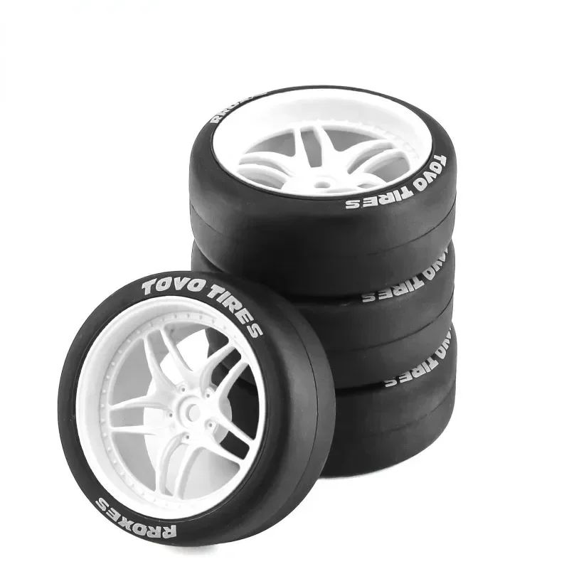 

4pcs 65mm Hard Drift Tire 1/10 RC Car On Road Touring Racing Car Tyre Wheel For TAMIYA KYOSHO TT02 XV01 HPI HSP upgrade part