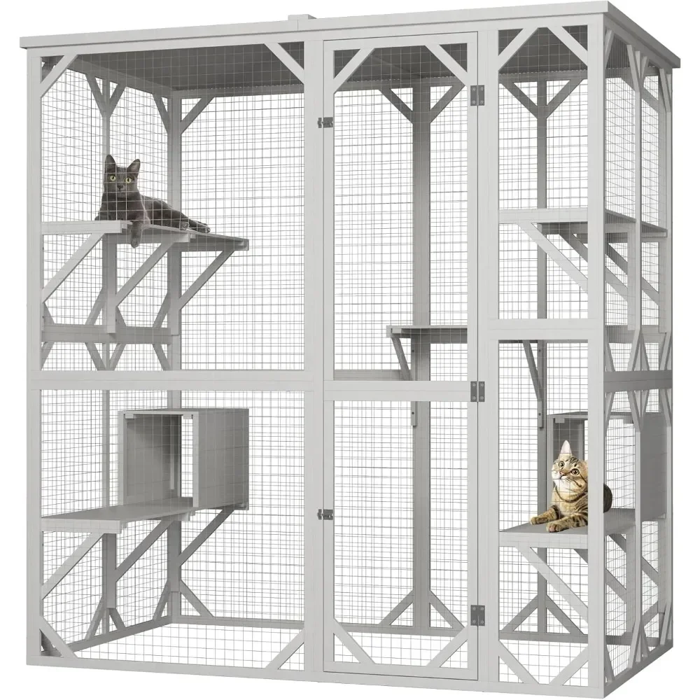 Catio Outdoor Cat Enclosure with Roof 71.3