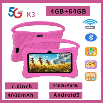 טאבלט משחק ילדים חדש 5G WiFi 7.0 אינץ 'GB RAM 64GB ROM ליבה רביעית מתנה לילדים תומך ב-Google Bluetooth 4000mAh