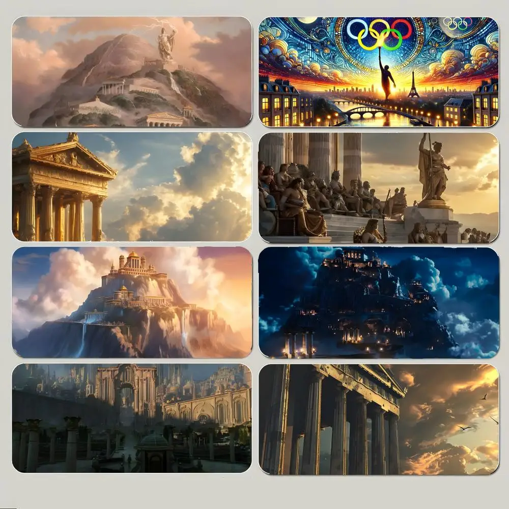Alfombrilla de ratón Sacred Olympo-s, alfombrilla de ratón grande para juegos con borde cosido grueso, alfombrilla de escritorio antideslizante