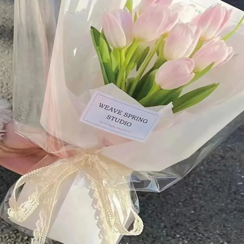 50CM*20M Flower Wrapping Paper Transparent Film Packaging Roll Flower Packaging Flower Shop Handmade Bouquet Gift Packaging - view 4