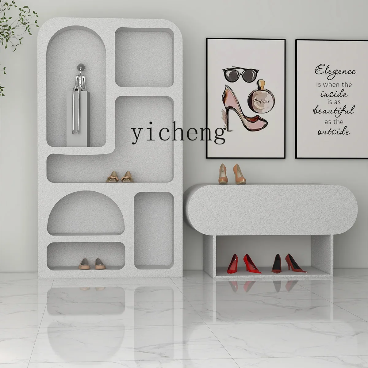 GZ-8    living room shelf floor-to-ceiling display cabinet clothing store bookcase small arched cave cabinet furniture