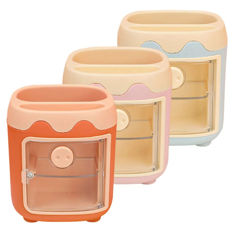 3 قطعة حامل الكرتون رائعتين متعدد الشبكة المنظم سعة كبيرة سطح المكتب حاوية القلم مكتب المنزل القرطاسية المدرسية