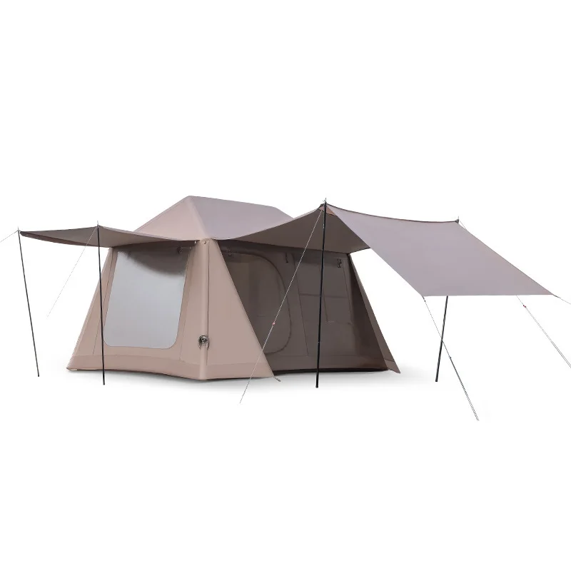 Automatic inflatable tent canopy 2-in-1 roof ridge outdoor camping overnight portable folding camping equipment