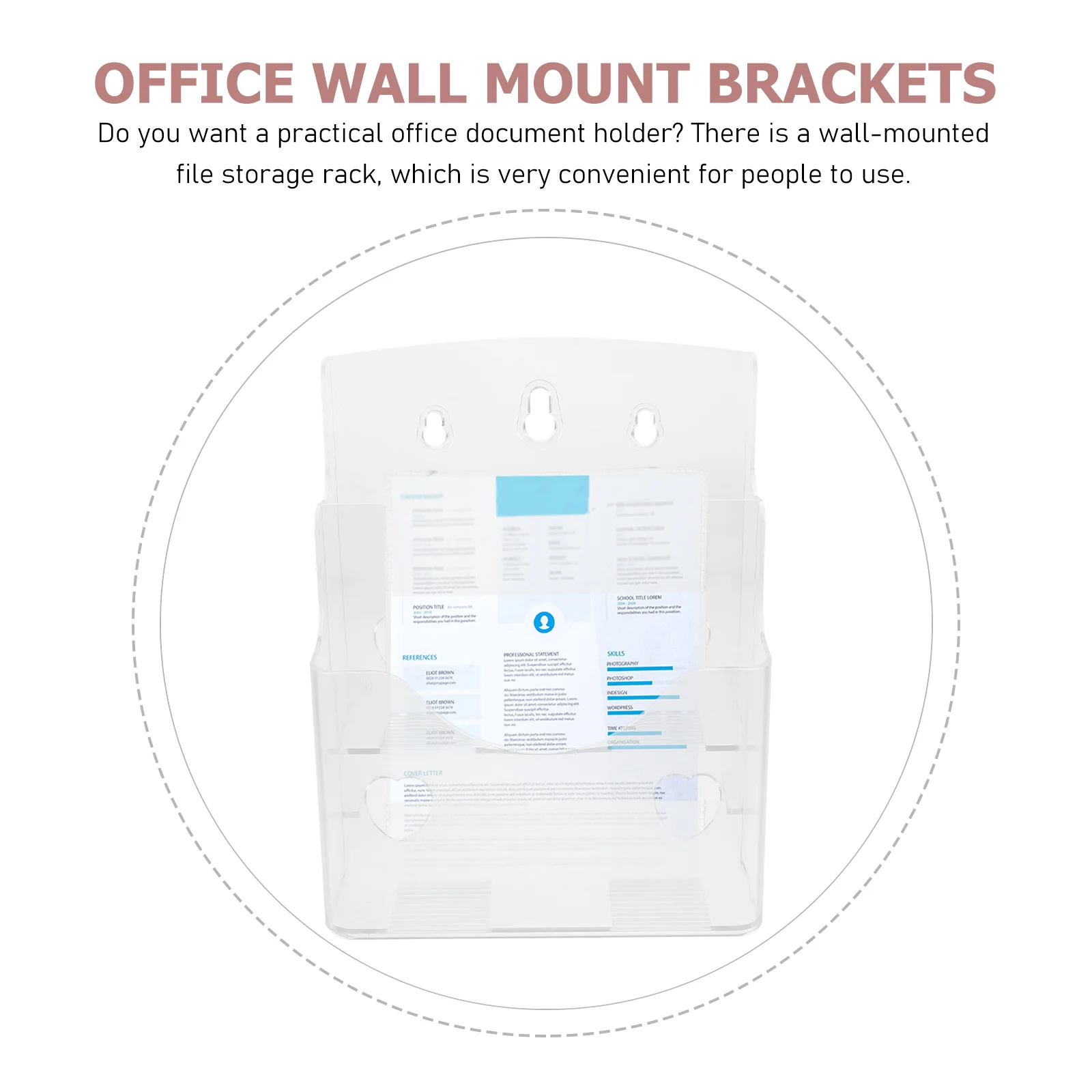 Brochure Leaflet Folding Rack Display Shelves Clear Document Holder Acrylic Stands for