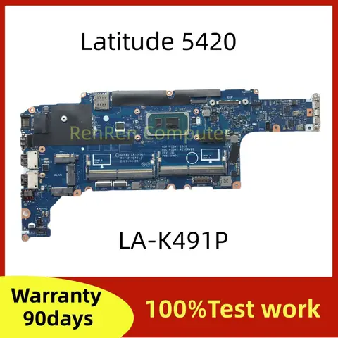 GDF40 LA-K491P For Dell Latitude 14 5420 Laptop Motherboard With i3/i5/i7-11th CPU 03P5X2 0NP64J Notebook Mainboard Full Tested