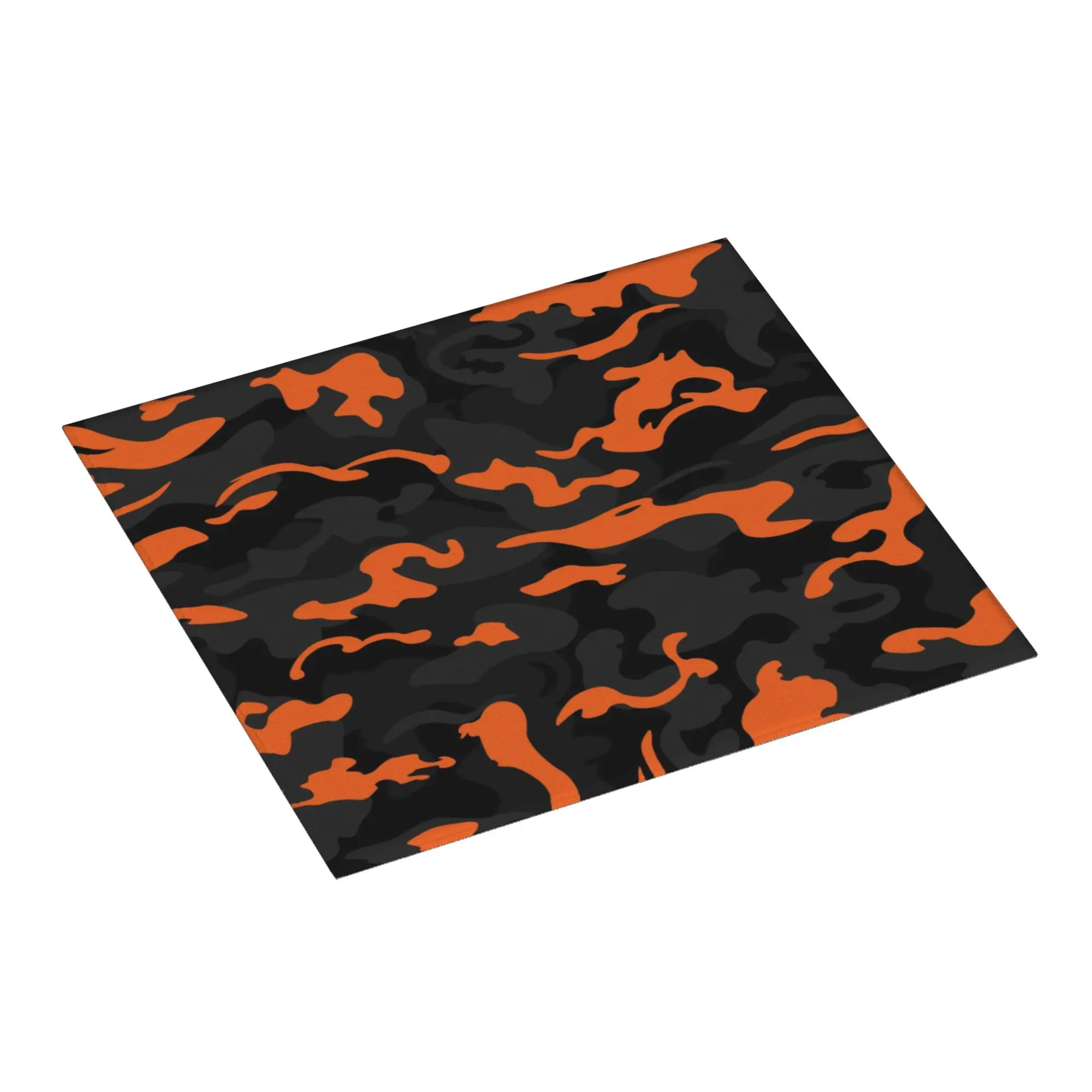 Black Orange Camouflage Non Slip Kitchen Counter Protector Mat Barware Tableware Reusable Camo Bathroom Drying Mat For Kitchen