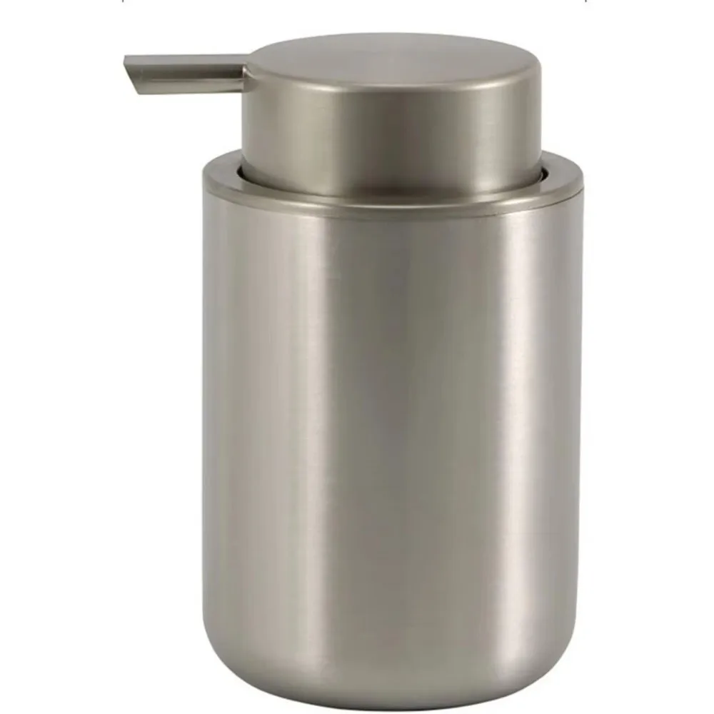 250ML Stainless Steel Soap Pump Refillable Easy To Press Liquid Hand Soap Dispenser Cylindrical Pump Bottle For Daily Use