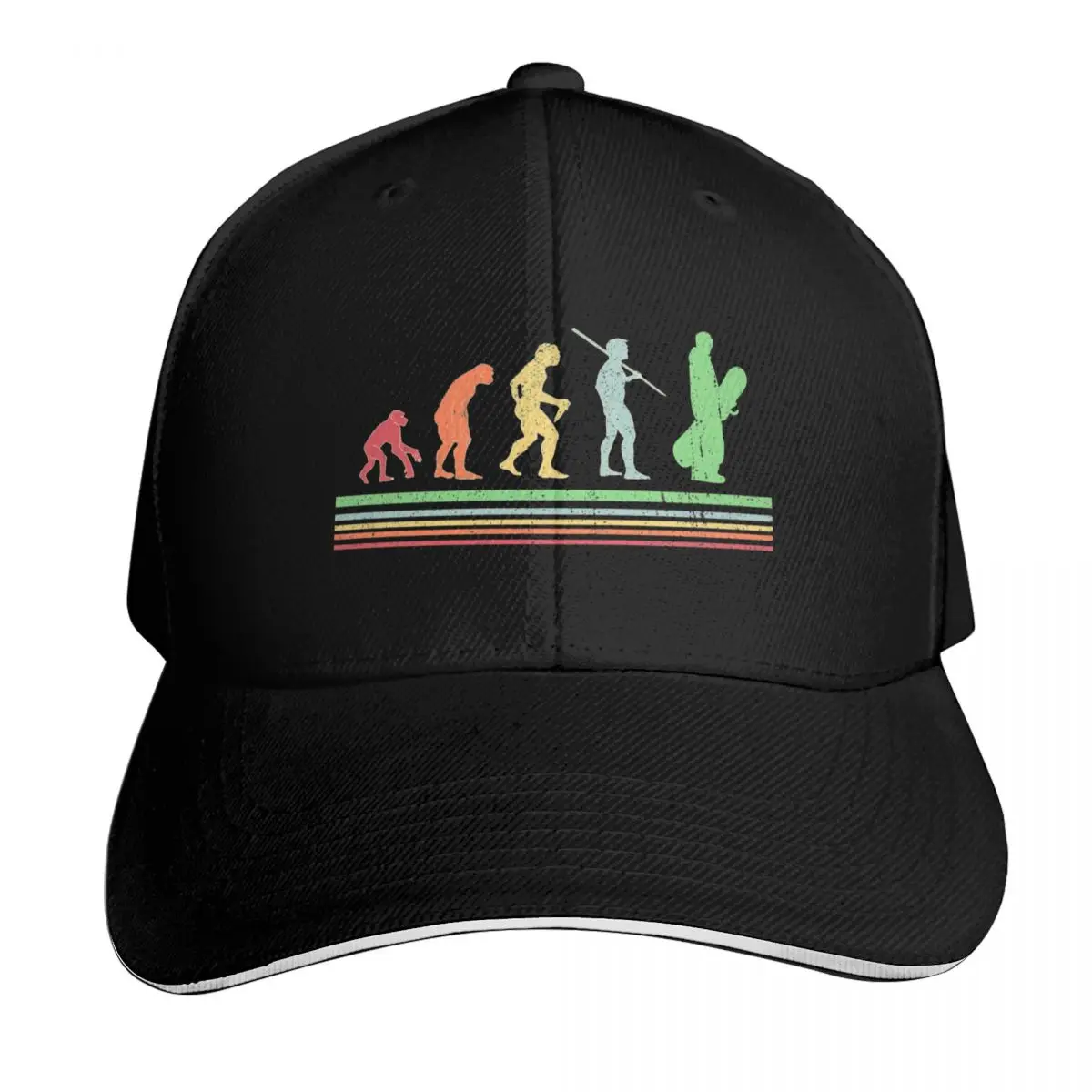 snowboarding evolution vintage retro Baseball Cap Outdoor Golf Running Hiking Summer Beach Travel Streetwear Hip Hop Trendy