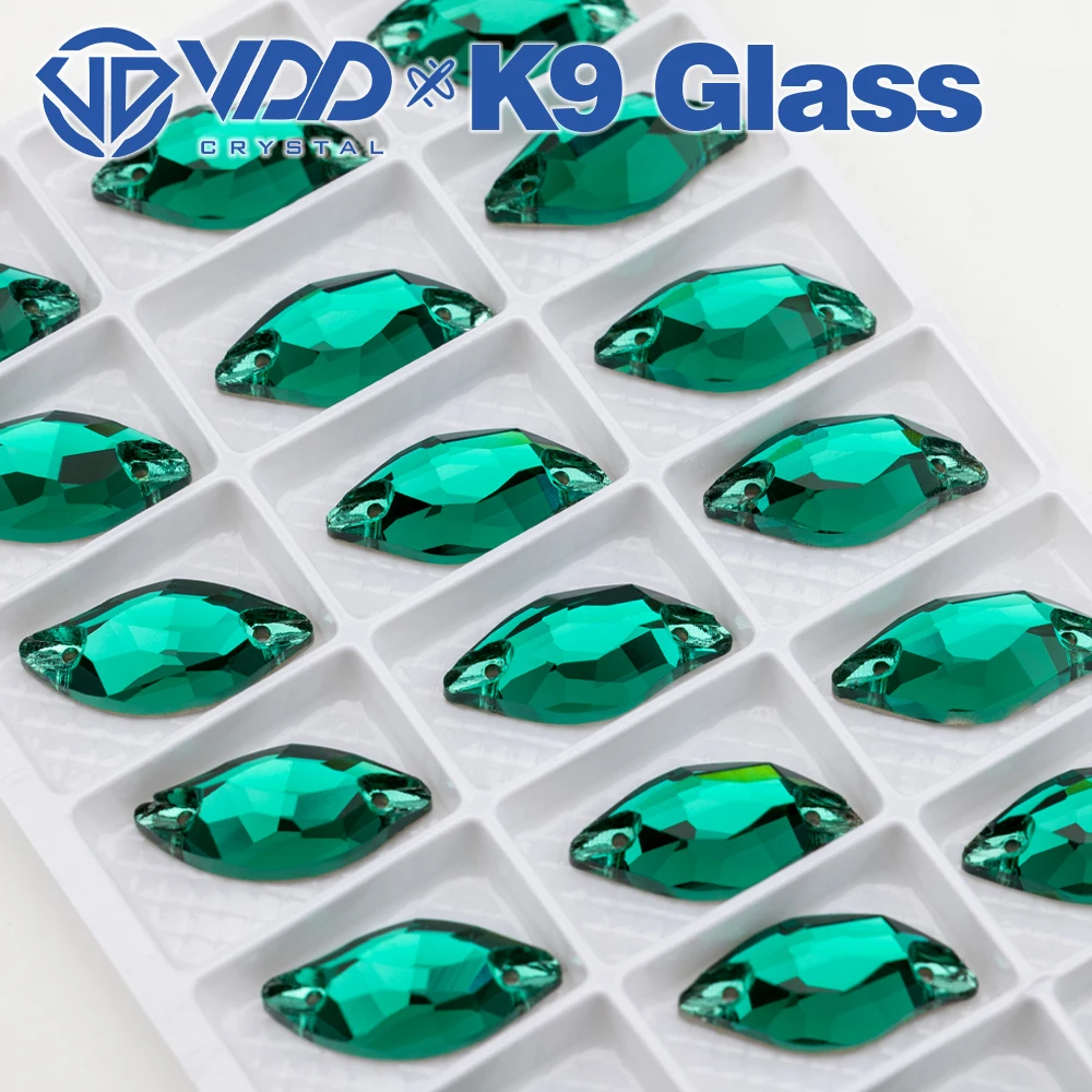 VDD Großhandel Blattförmige Hochwertige K9-Glas-Applikationssteine, Kristall-Flachboden-Nähsteine für Kleidung, DIY, Kleider, Hochzeitskleider – Detail 17