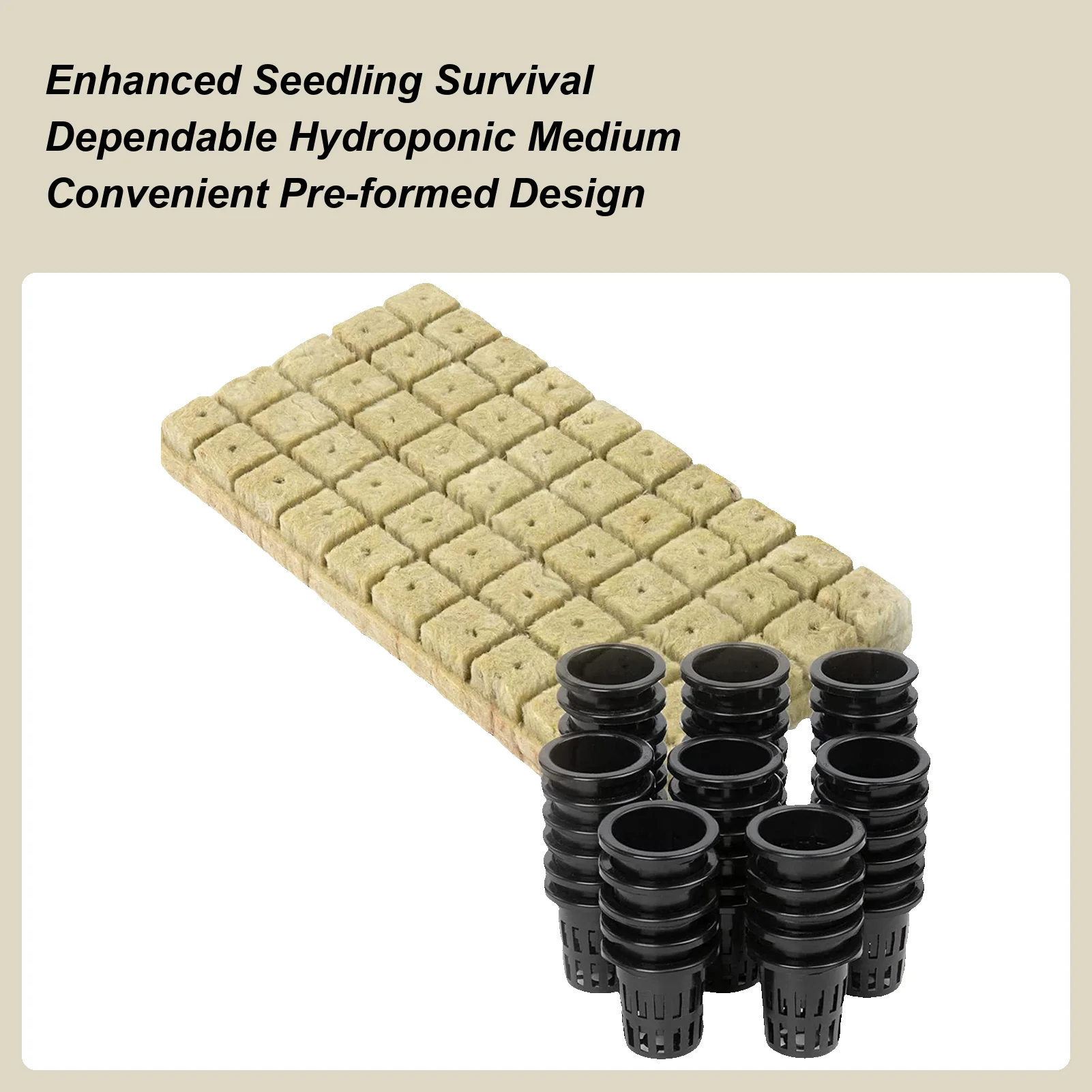 

Rockwool Grow Cubes Soilless Flower Seedling Supplies Rockwool Starter Plugs For Gardeners Growers Farmers Window Sill Balcony