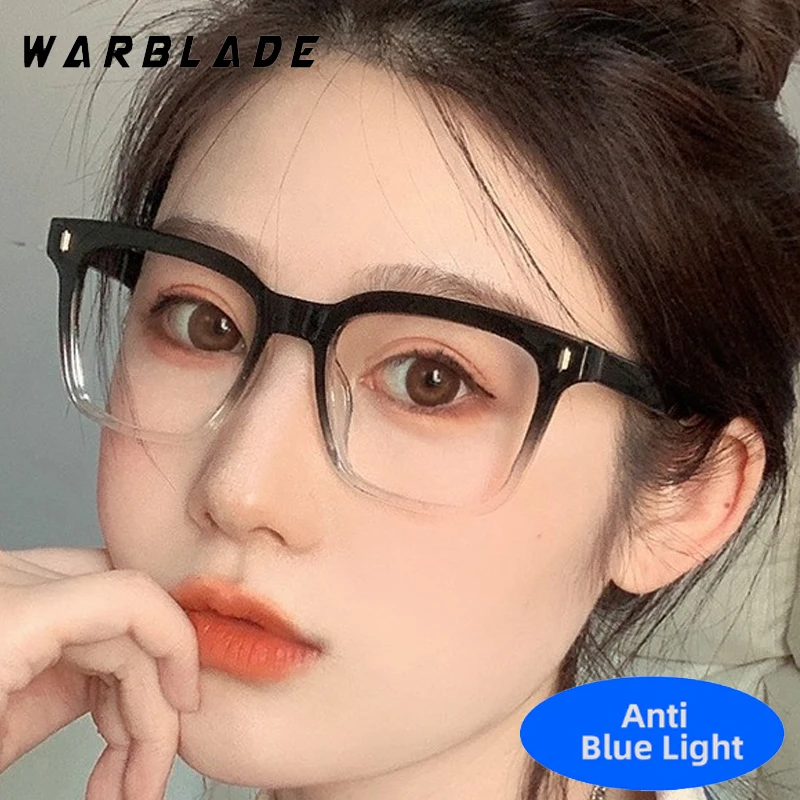 

Retro Classic Rivets Decorate Square Frame Anti-Blue Light Eyewear Luxury Brand Women Men Optical Eye Protection Reading Glasses