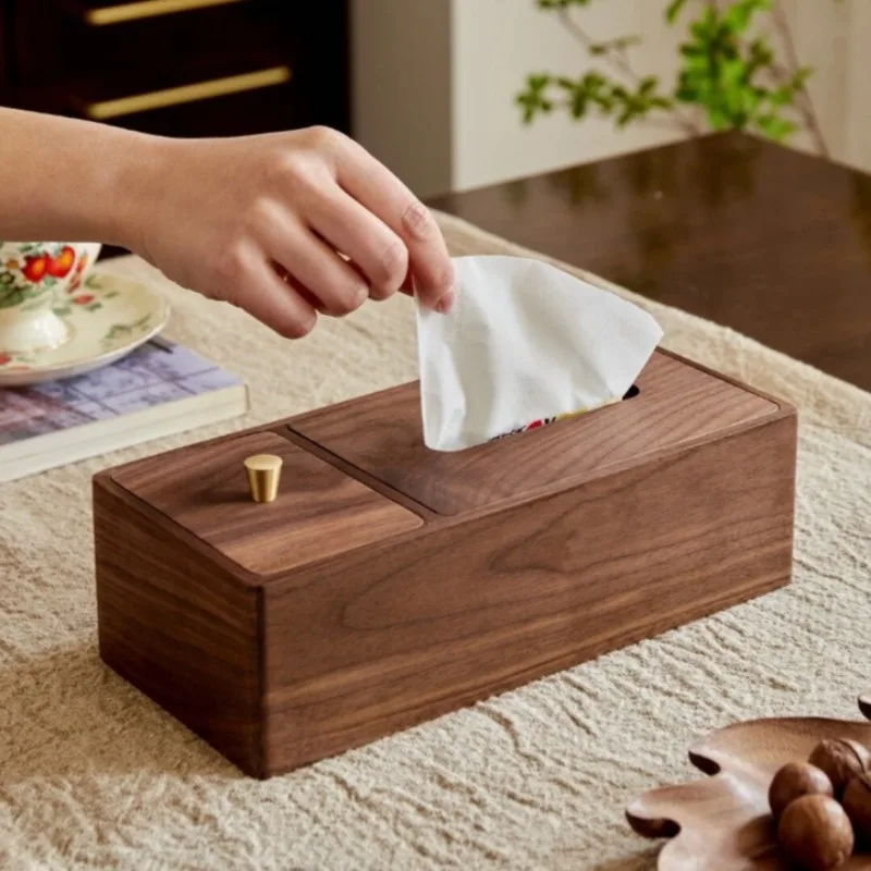 Boîtes à mouchoirs en bois multifonctionnelles pour la maison, boîte de rangement de luxe créative pour coton-tiges et fil dentaire pour salon et bureau, cadeaux pour couples
