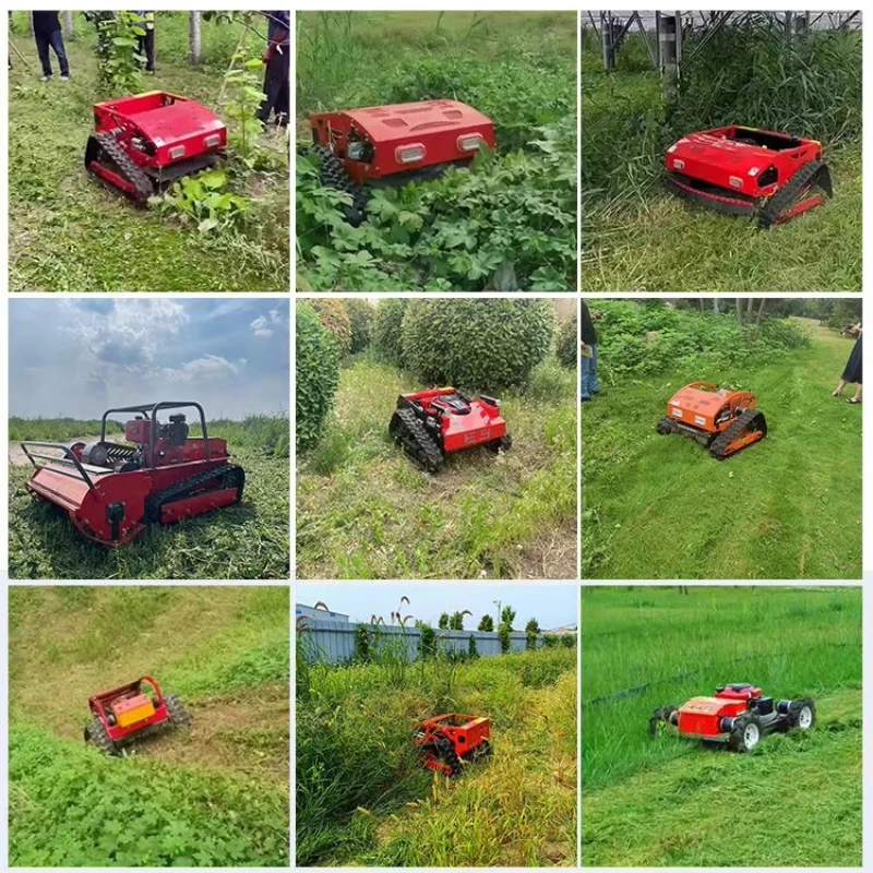 تخصيص جزازة العشب روبوت ذاتية الدفع التحكم عن بعد جزازة العشب الأقمار الصناعية GPS جزازة العشب اللاسلكية العالية