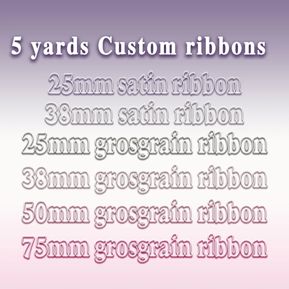 5 Yards Custom Printed Grosgrain Ribbons For Hair Bows DIY Handmade Materials