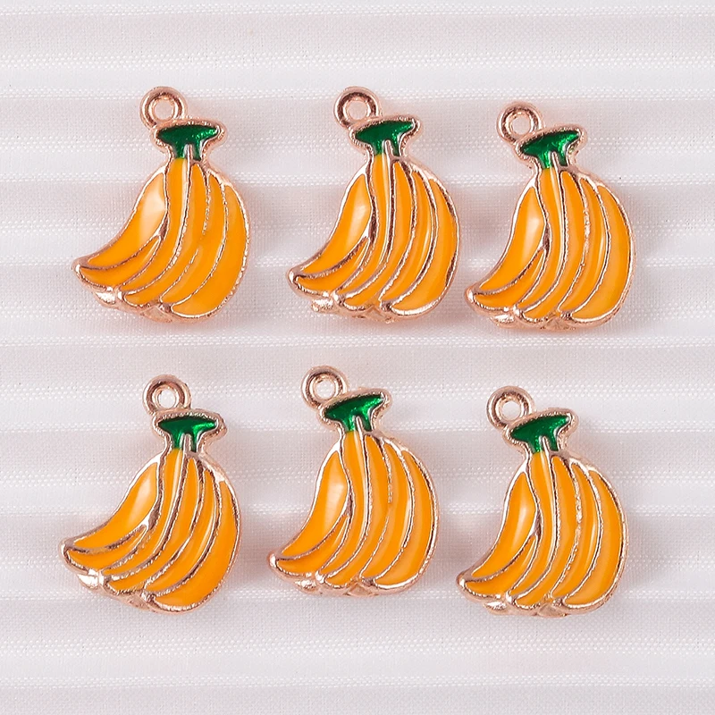 10 teile/los Mix Nette Emaille Obst Apfel Kirsche Ananas Traube Charms für Schmuck Machen Frauen Ohrringe Anhänger Halsketten Geschenke – Detail 39