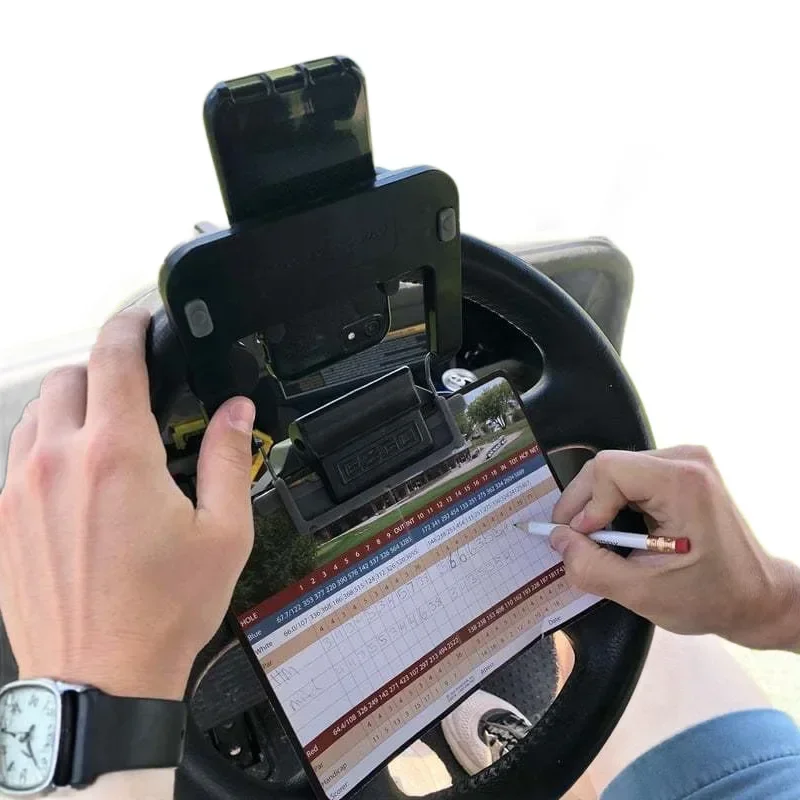 Golf Cart Steering Wheel Phone Holder Universal Mobile Phone Mount Caddy Golf Cart Accessories