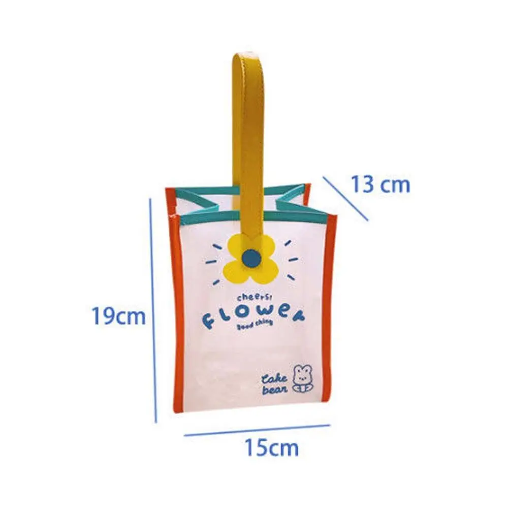 Простая женская сумка, детская пляжная сумка, мультяшная прозрачная сумка, женские сумки с цветами, сумка-тоут из ПВХ, сумка для пикника, сумка для ланча