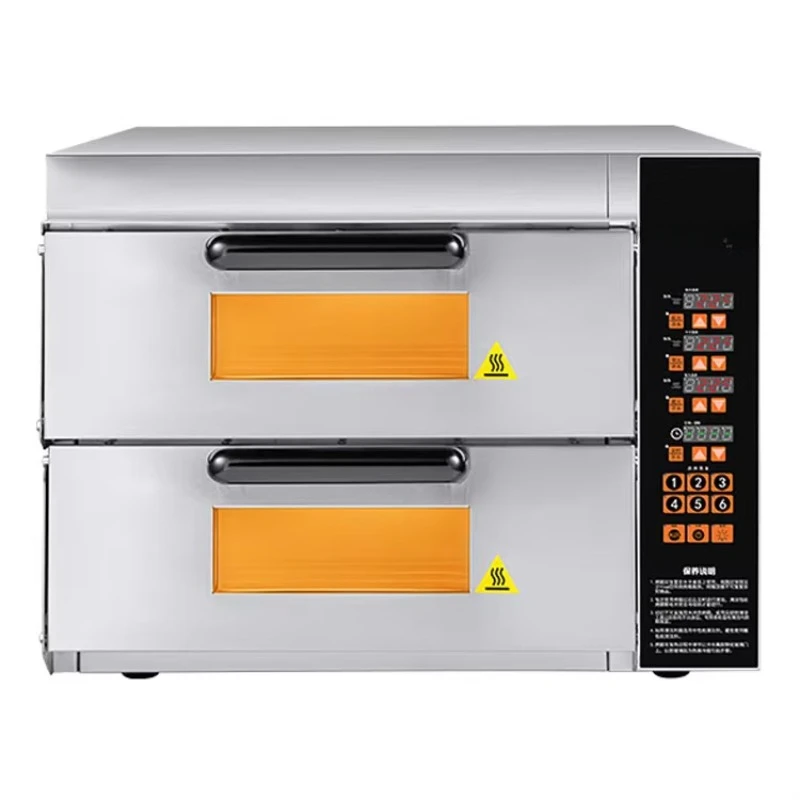 Equipo de cocina para hornear, Horno eléctrico profesional de dos capas, para Pizza, de acero inoxidable, 220V, 68L