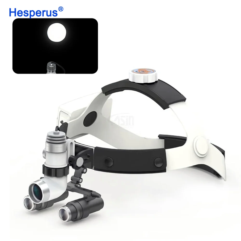 Original KWS 4X 5X 6X Dental LED Headlight with Loupe Magnifier 420mm Medical Surgical Dentist Magnifying Glasses Loupes
