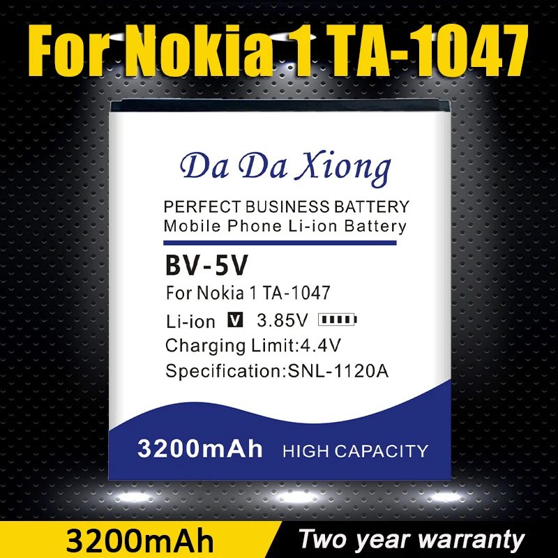 Совершенно новый аккумулятор BV-5V 3200 мАч для Nokia 1 TA-1047 BV 5V bv5v Совершенно новый аккумулятор BV-5V 3200 мАч для Nokia 1 TA-1047 BV 5V bv5v
