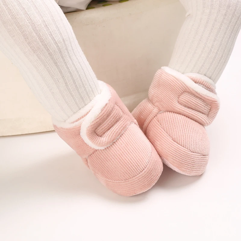 Winter Baby Baumwolle Schuhe Dicke Plüsch Schnee Stiefel Weiche Casual Wanderschuhe für 0-18 Monate Alt Bequeme Kleinkind Schuhe – Detail 13