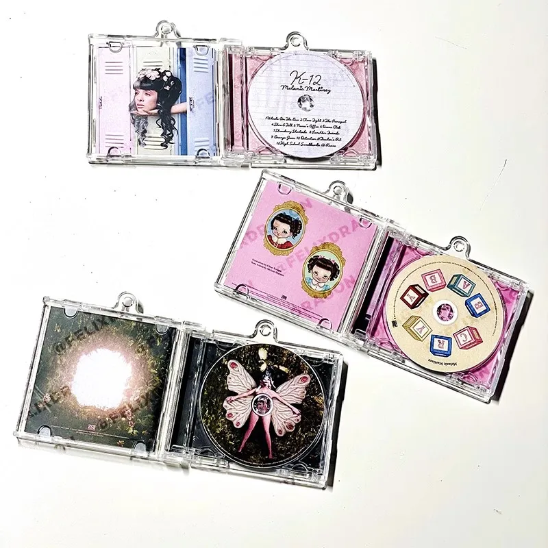 Melanie Martinez K-12 MINI Music CD NFC Keychain PORTALS Album Play Songs Pendant Cosplay Necklace Acrylic Key ring Gifts