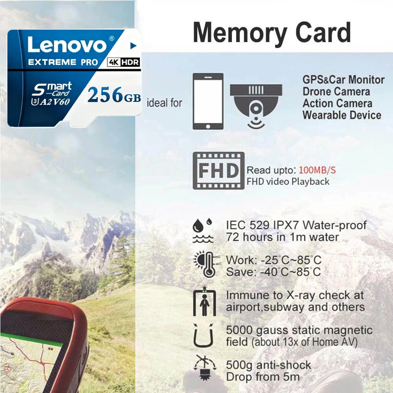 Lenovo 1TB Extreme Pro Micro SD Card High Speed U3 V60 4K Full HD Memory Card 128GB 256GB 512GB TF Flash Cards For Phone Drone