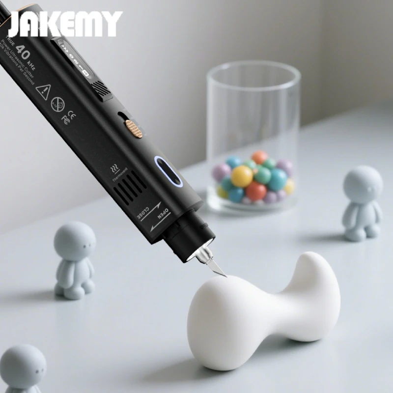 JAKEMY Plug Automatic Portable 35W High-Accuracy Multifunctional Easy Operate Low Noise DC 12V/15V 4mm Ultrasonic Rubber Cutting