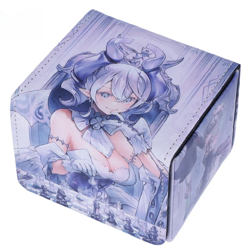 ﻿ Yugioh Cards Box PTCG OPCG Labrynth Ariane Arianna Anime Game 100+PU Magnetic attraction Portable Protection Storage Cards Box