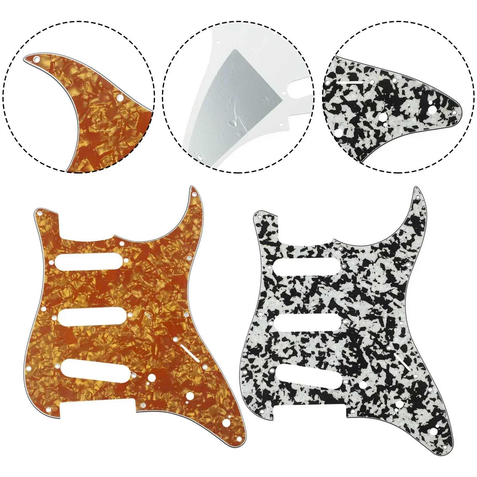 11 Hole Colorful Celluloid Guitar Pickguard Scratch Plate For Strat- Guitars SSS Musical Instrument Electric-Guitar Pickguard