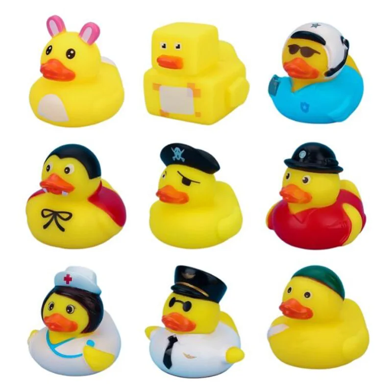 Pato de goma de juguete para niños, Duckies para baño, regalos de cumpleaños, Baby Showers, aulas, actividades de playa y piscina de verano, surtido