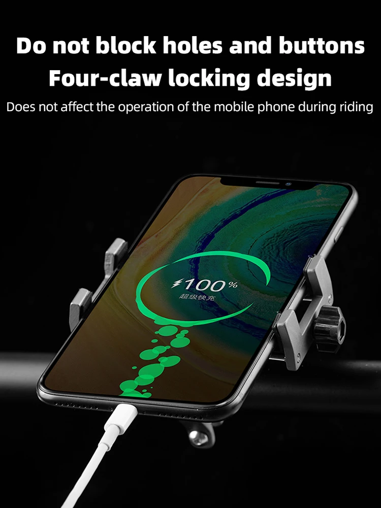 AliExpress NONE Bicycle Phone Holder 360° Rotation Aluminum Alloy MTB Bike Phone GPS Bracket Scooter Motorcycle Handlebar Mount Cell Phone Stand