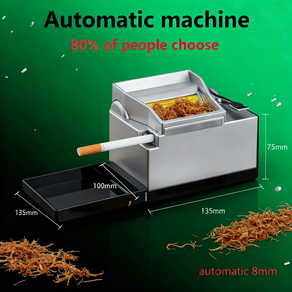 

Cigarette Injector Machine Potable Smoke Tube Automatic Electric Cigarette Rolling Machine DIY Cigarette Making Tools