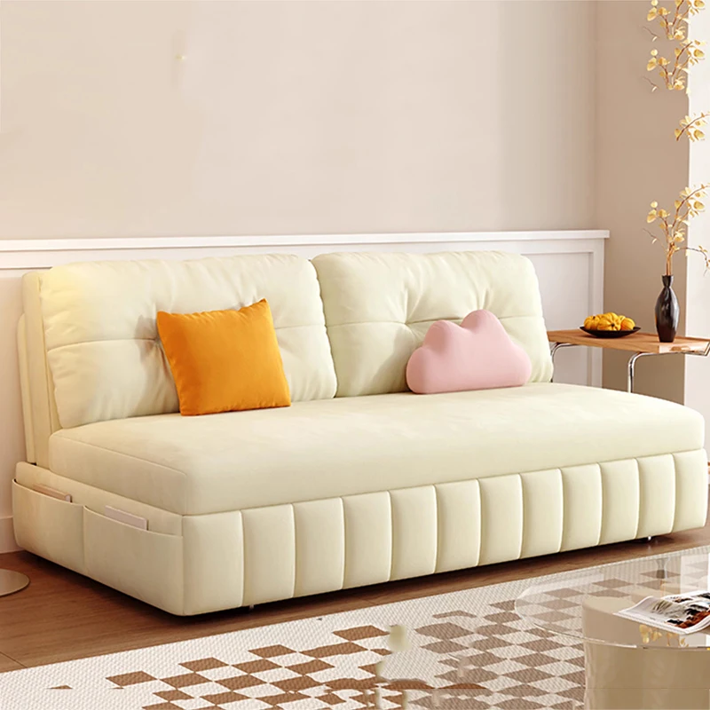 

Modern Folding Sofa Bed Accessories Retractable White Sofa Tofu Block Large Lounge Ensembles De Meubles De Jardin Room Furniture