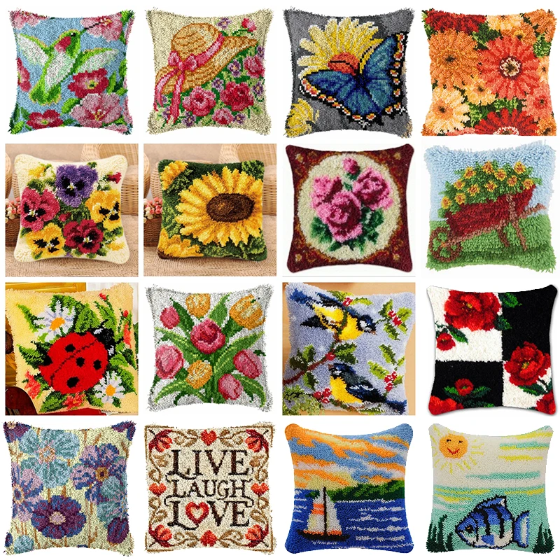 

Набор крючков-защелок с цветком Сморны, коврики, подушка, подушка, сделай сам, простая серия, подушка с защелкой, крючок для вышивки, ковер, пакеты на пуговицах для рукоделия