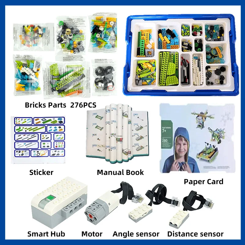 wedo2.0 برمجة كتلة روبوت 45300 حبيبات ألغاز متوافقة مع طلاب المرحلة الابتدائية