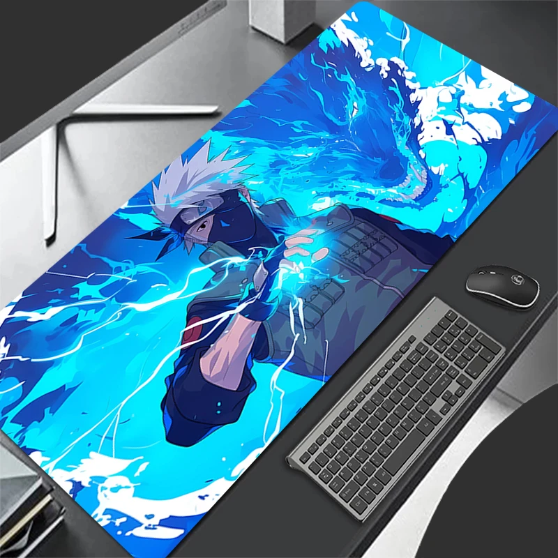 Tapis de souris Naruto Kakashi Hatake, grand tapis de clavier pour jeux, tapis de souris en caoutchouc pour bureau, tapis de souris pour ordinateur portable