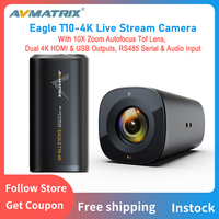 AVMATRIX Eagle T10-4K Live Stream Camera With 10X Optical Zoom Lens, 1/2.8\