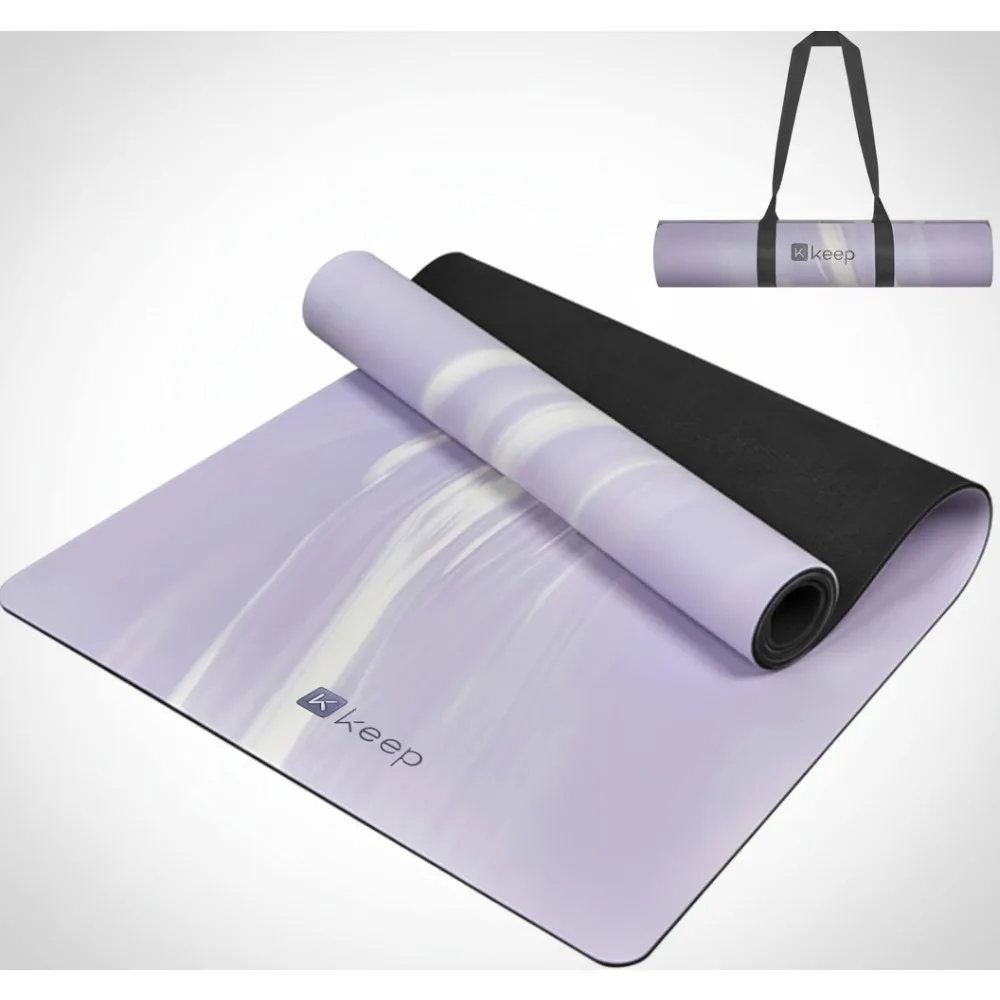 

Коврик для йоги премиум-класса 5 мм с ремешком для мужчин и женщин, нескользящий экологически чистый коврик для упражнений из натурального каучука высокой плотности