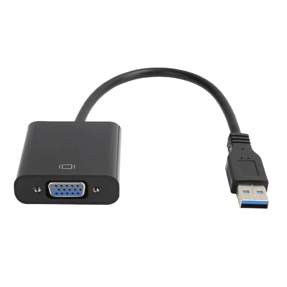

Конвертер USB 3.0/2.0 в VGA 1920x1080, без драйверов, 5,0 Гбит/с, видеоконвертер USB для ноутбуков с Windows 7/8/10