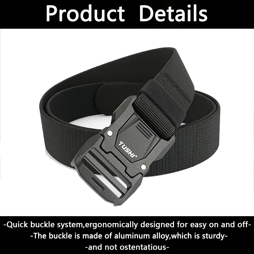 TUSHI Mannen Leger Elastische Tactische Riem Unisex Mannelijke Casual Gesp Riemen Canvas Singels Tailleband Militaire Taille Riem Hoge Kwaliteit