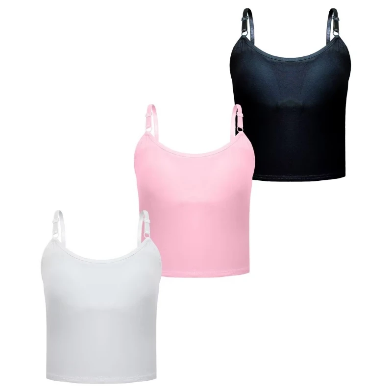 3PC Kids Vest Bra Teen Girls Full Cup Seamless Underwear Training Puberty Bra 8-14Years Underclothes For Children Brassiere