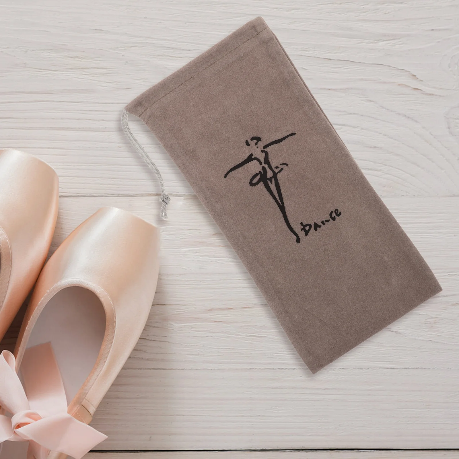 8Pcs Ballet Shoe Storage Bags Drawstring Pouch Dustproof Organizer Ballet Latin Dance Shoe Cover for Women