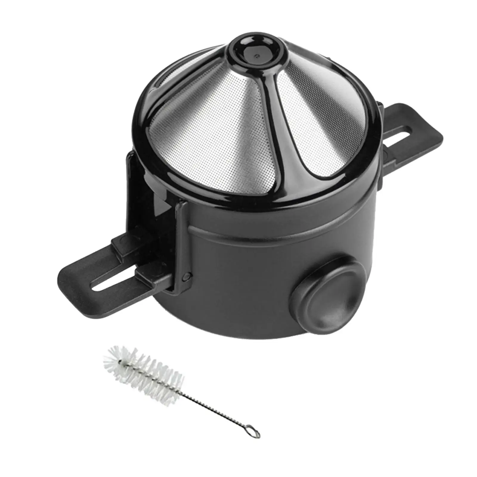 브러시 깔때기 바구니가 있는 커피 필터, 카페 사무실 여행용 커피 드리퍼